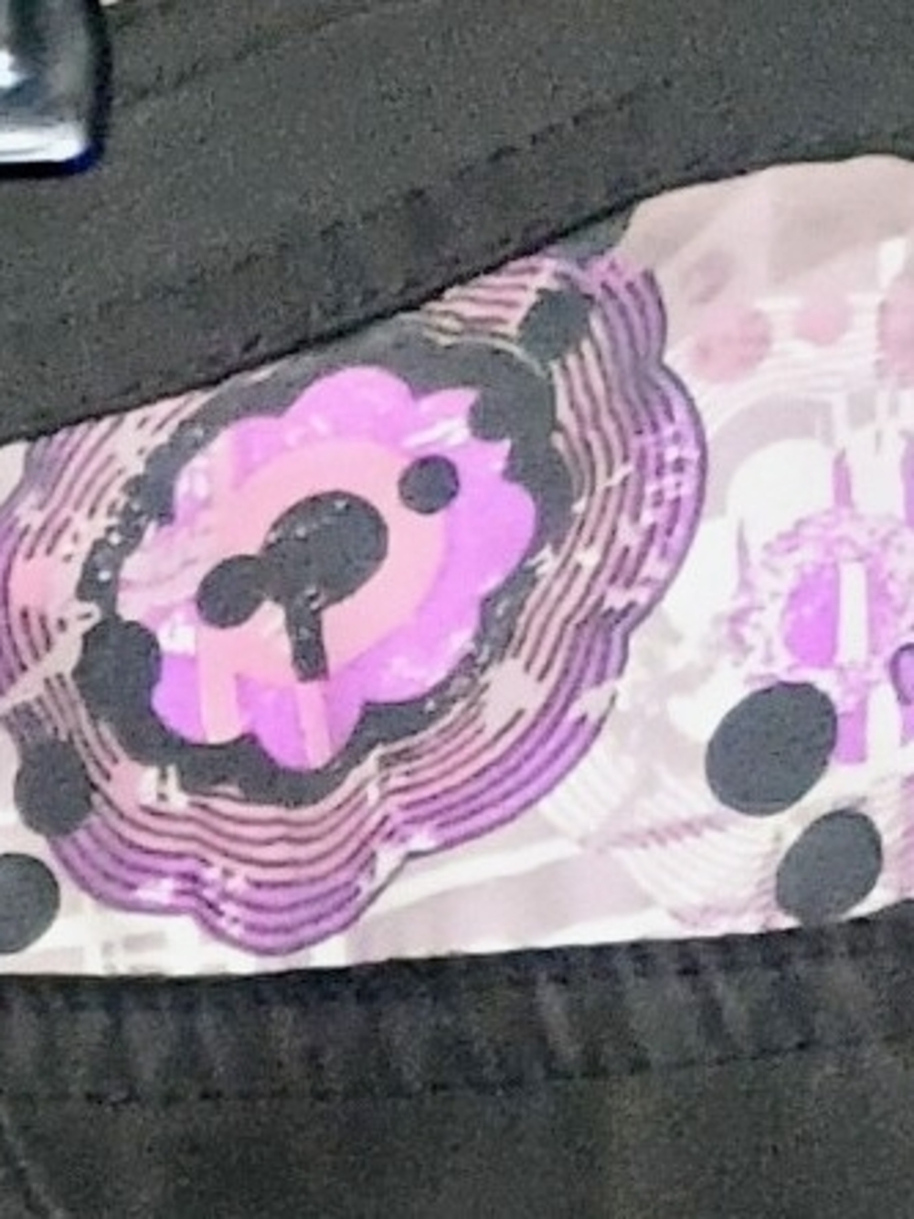 Rip Curl Black Swim Board Shorts with Pink & Purple Accents - Picture 3 of 6